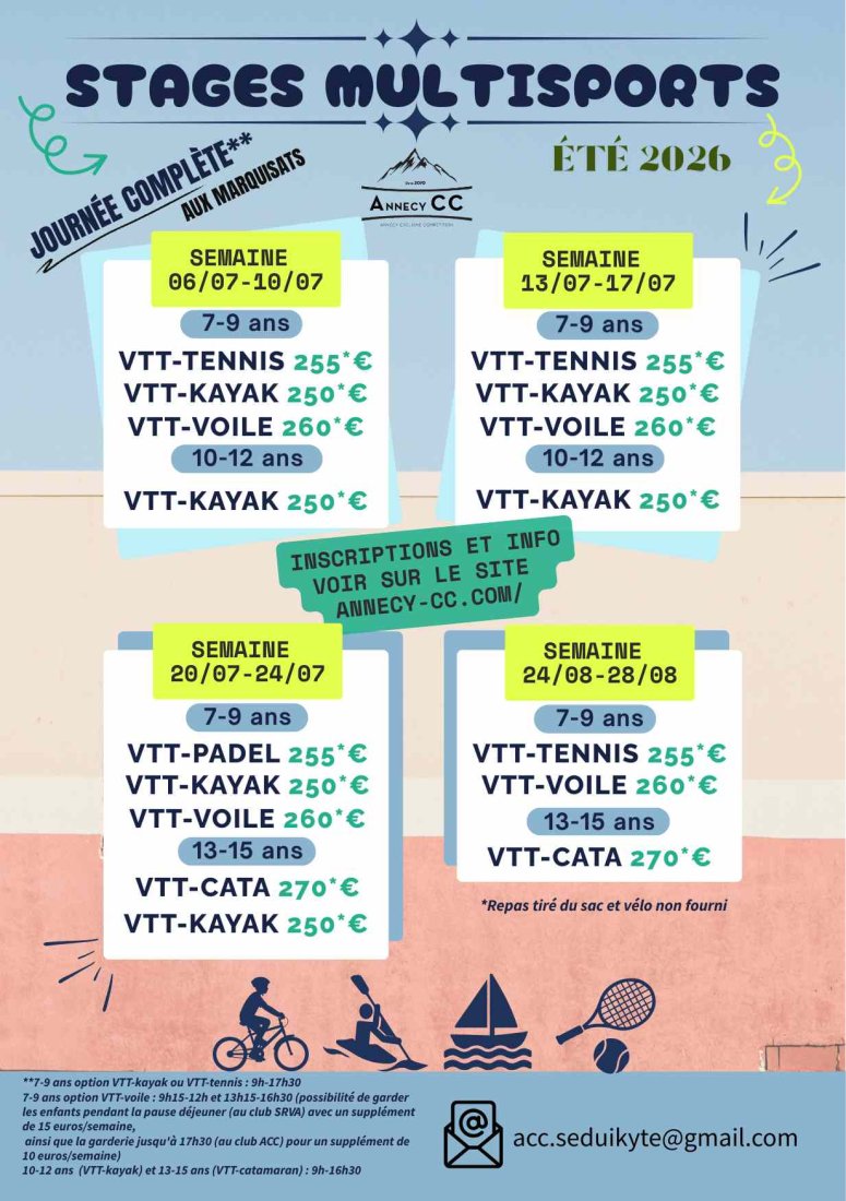 STAGES MULTI-SPORTS ÉTÉ