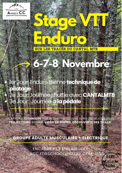 Stage perfectionnement CANTAL MTB